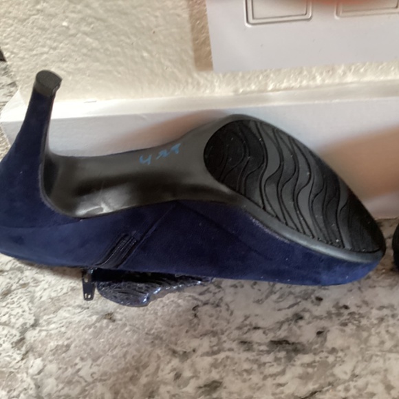 Blue faux suede shoe boot - Picture 2 of 5